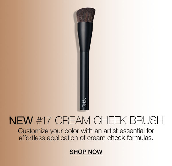 Customize your color with NEW #17 Cream Cheek Brush for effortless application of cream cheek formulas.