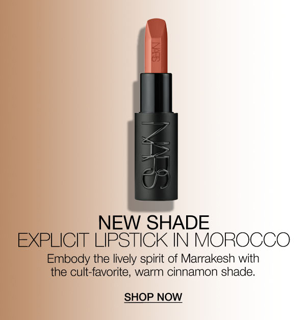 Embody the lively spirit of Marrakesh with Explicit Lipstick in cult-favorite shade Morocco.