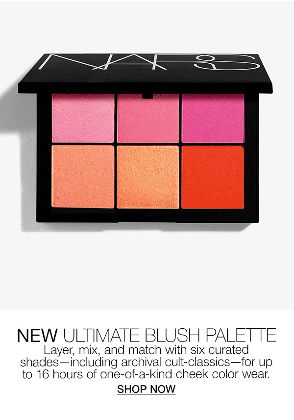 Layer, mix, and match with six curated shades in NEW Ultimate Blush Palette—featuring archival cult-classics.