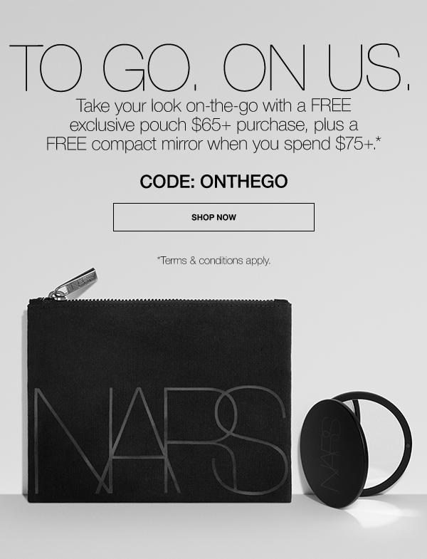 Enjoy an exclusive pouch with $65+ purchase and a FREE compact mirror with $75+. 