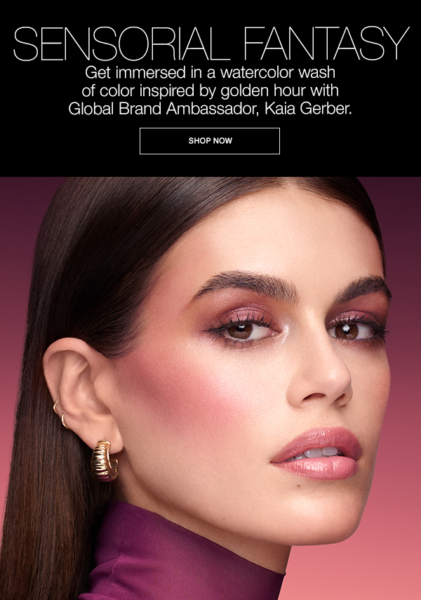 Get immersed in a watercolor wash of color inspired by golden hour with Global Brand Ambassador, Kaia Gerber.
