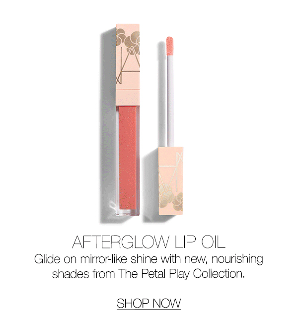 Slot 4: Glide on mirror-like shine with Afterglow Lip Oil’s new, nourishing shades from The Petal Play Collection.