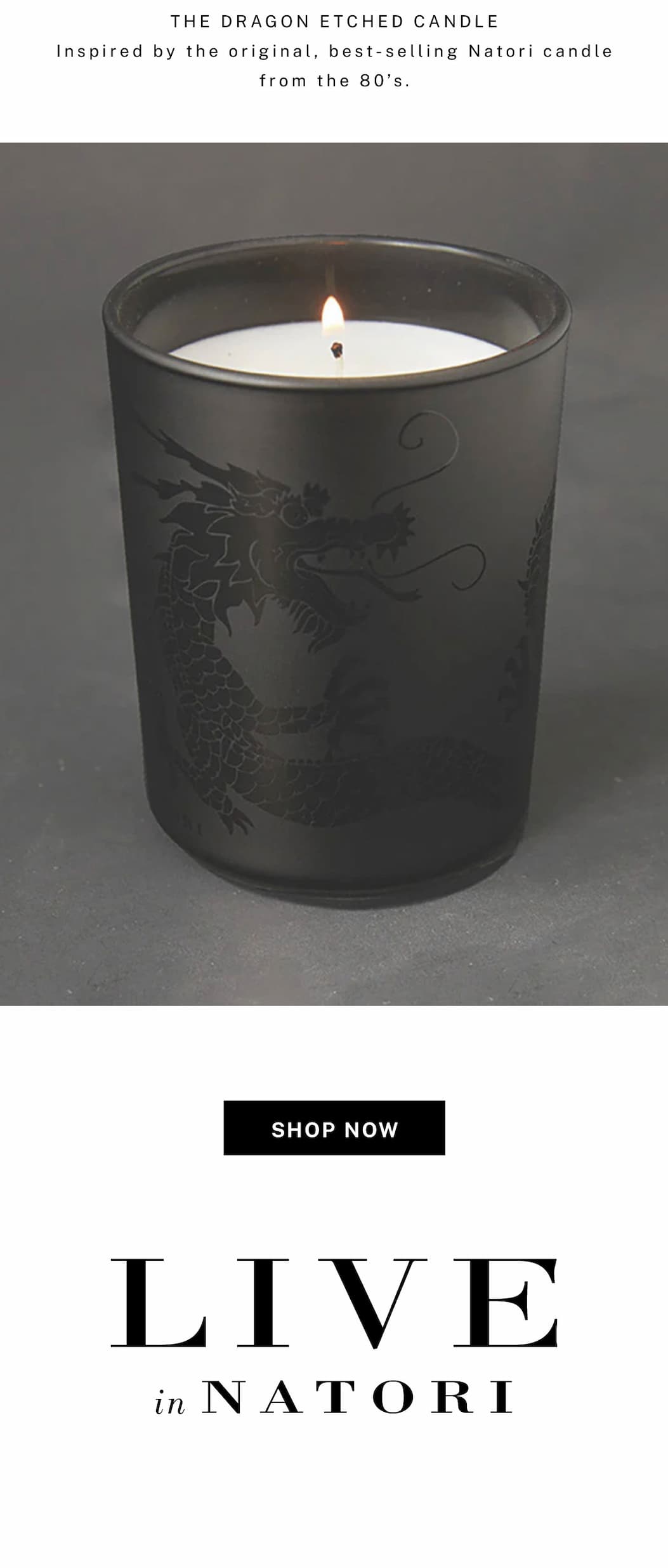 The Dragon Etched Candle