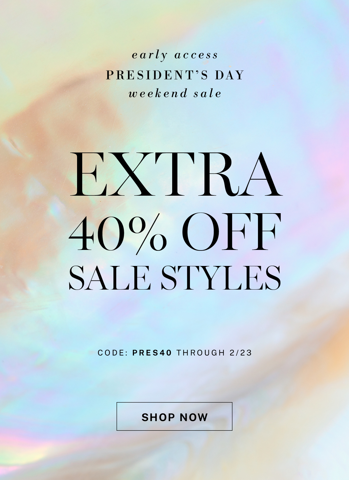 The President’s Day Sale — exclusively for Luxe Rewards Members.