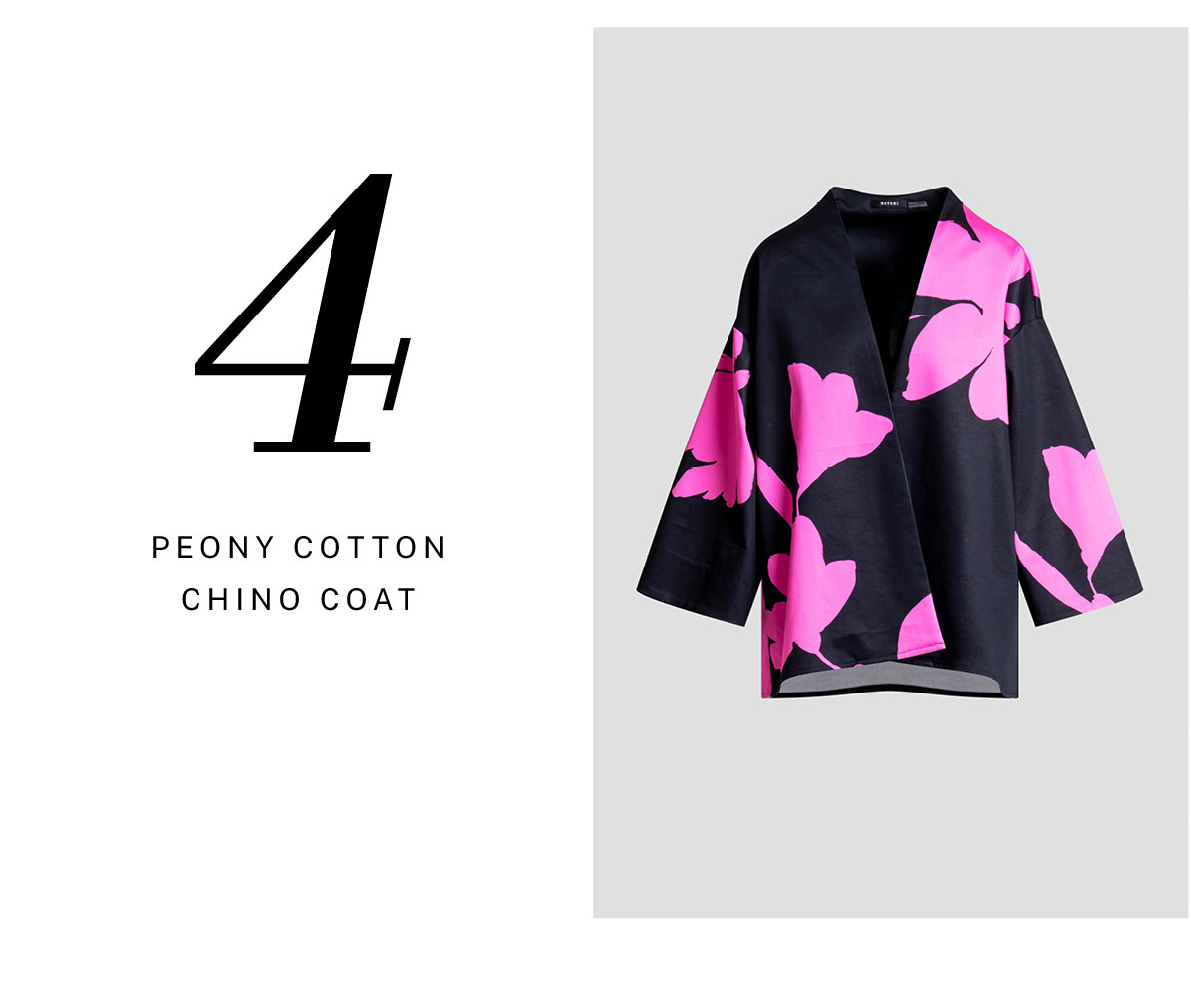 Peony Cotton Chino Coat