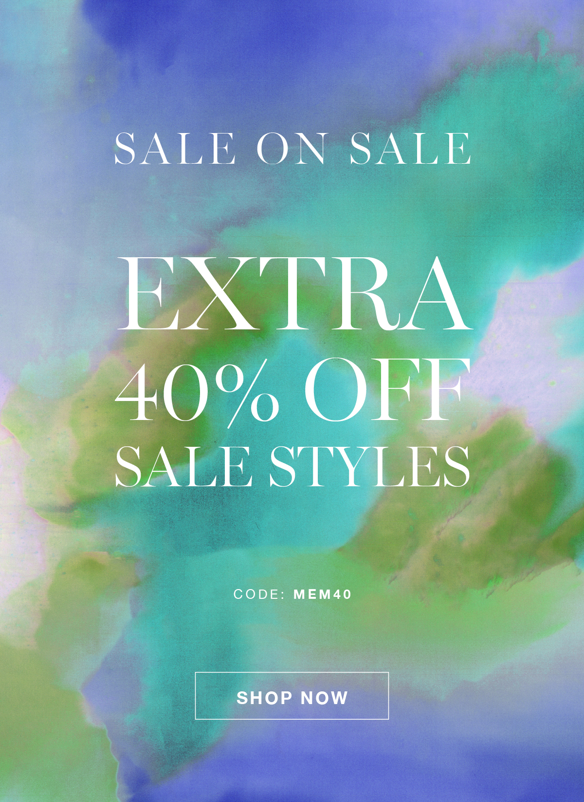 Extra 40% off all sale styles with code MEM40 at checkout. Ends 5/28.  
