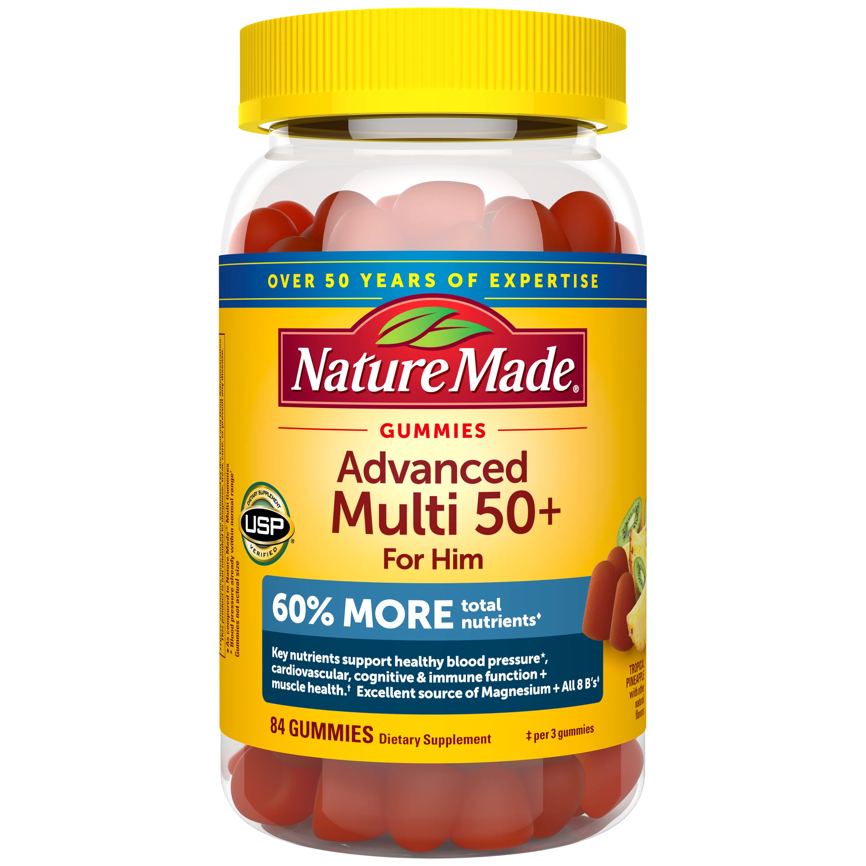 Image of Advanced Multivitamin 50+ For Him Gummies