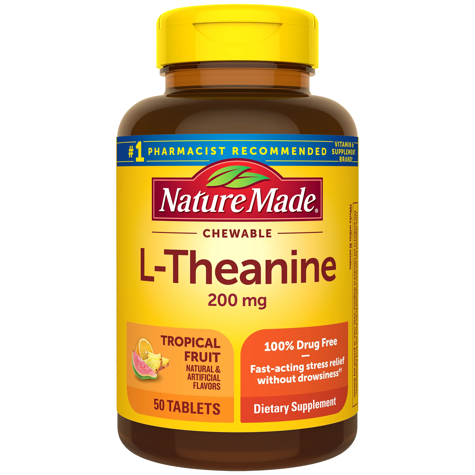 Image of L-Theanine 200 mg Chewable Tablets