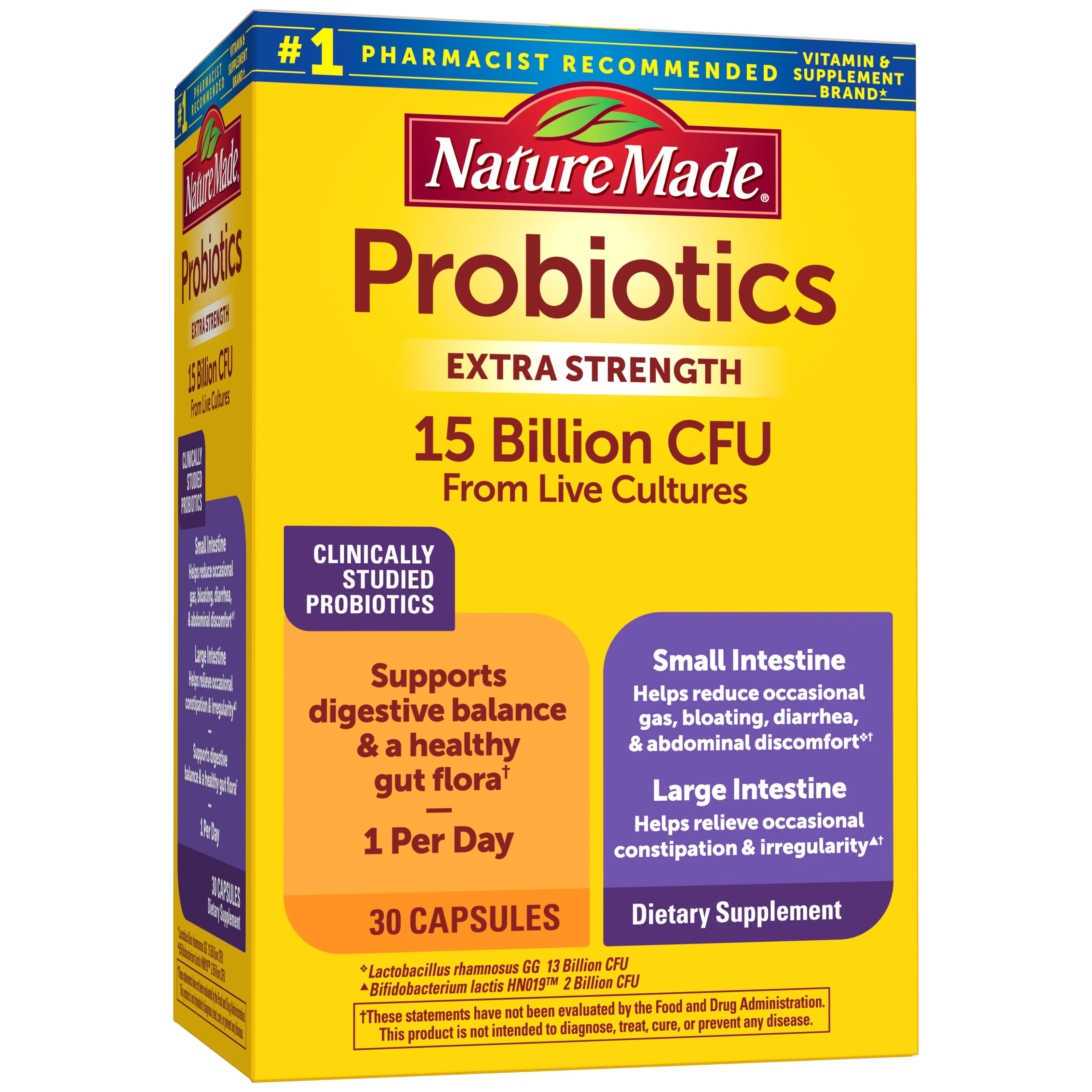 Image of Probiotics Extra Strength 15 Billion CFU from Live Cultures Capsules