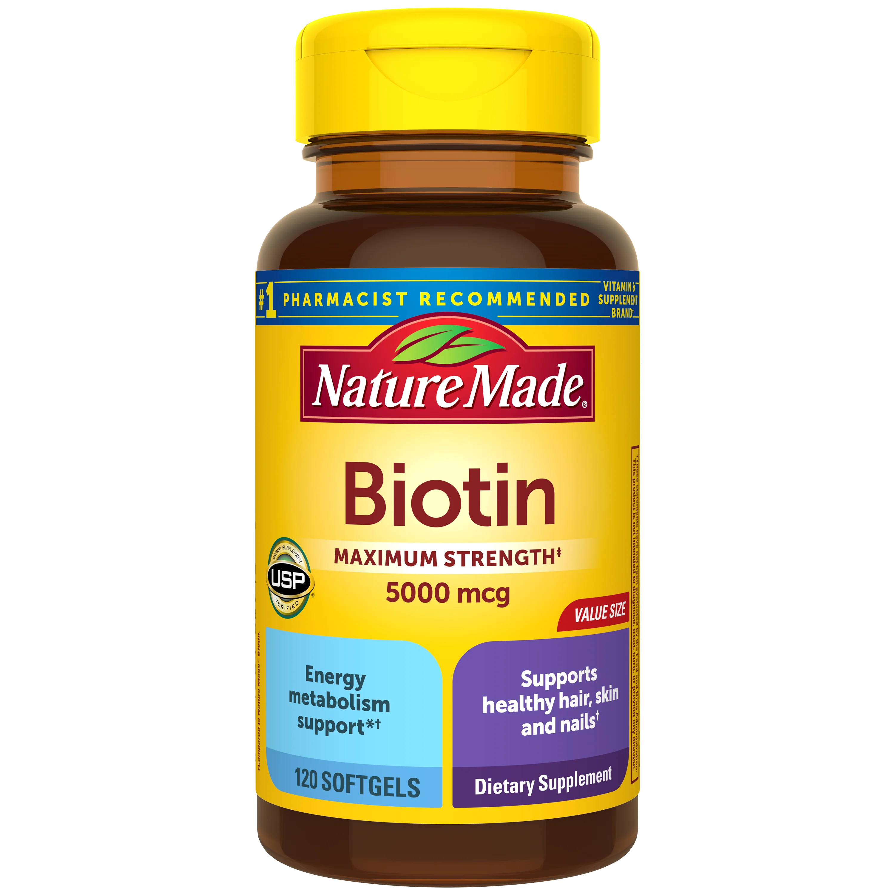Image of Biotin Maximum Strength‡ 5000 mcg Softgels