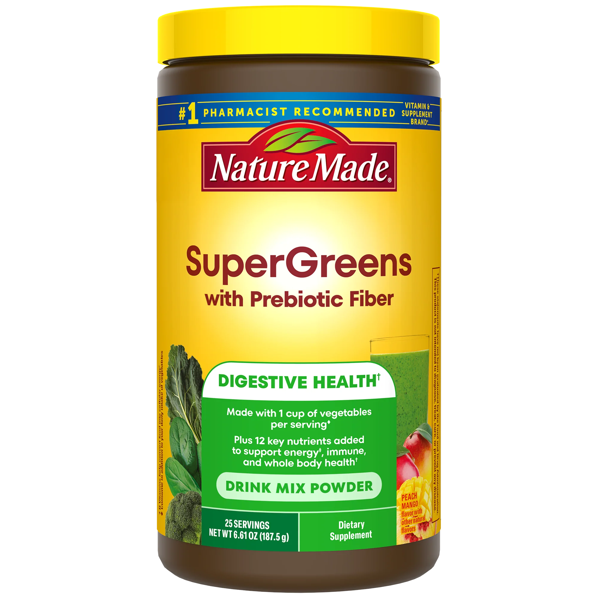 Image of SuperGreens with Prebiotic Fiber Powder Drink Mix