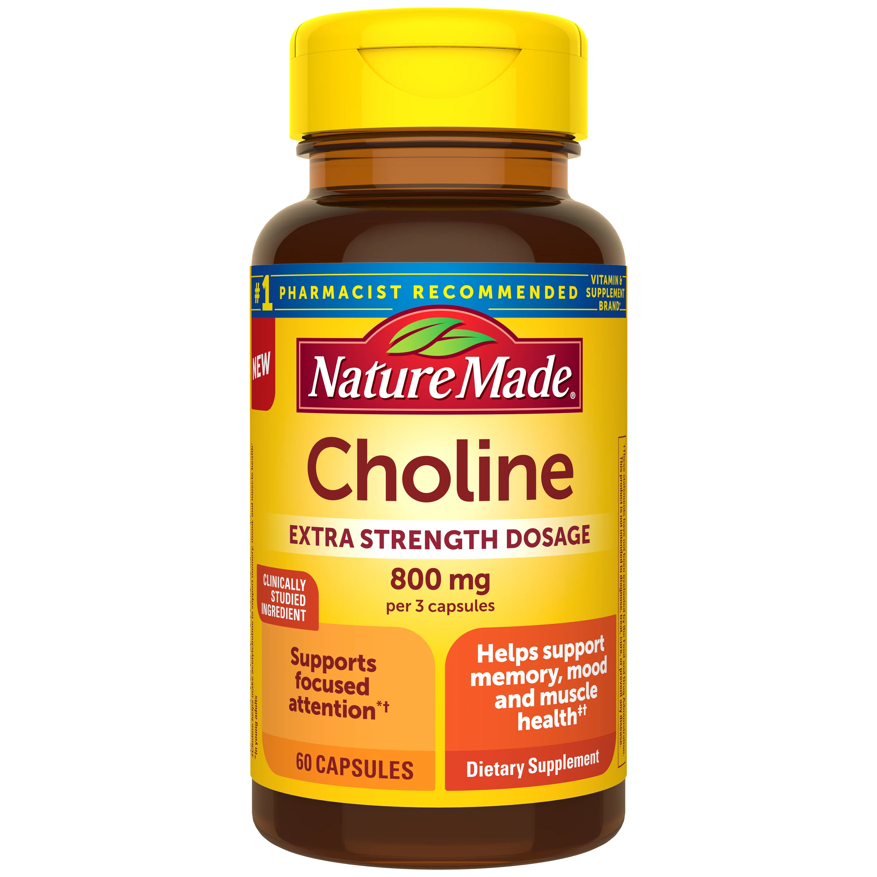 Image of Choline Extra Strength Dosage 800 Mg Per 3 Capsules
