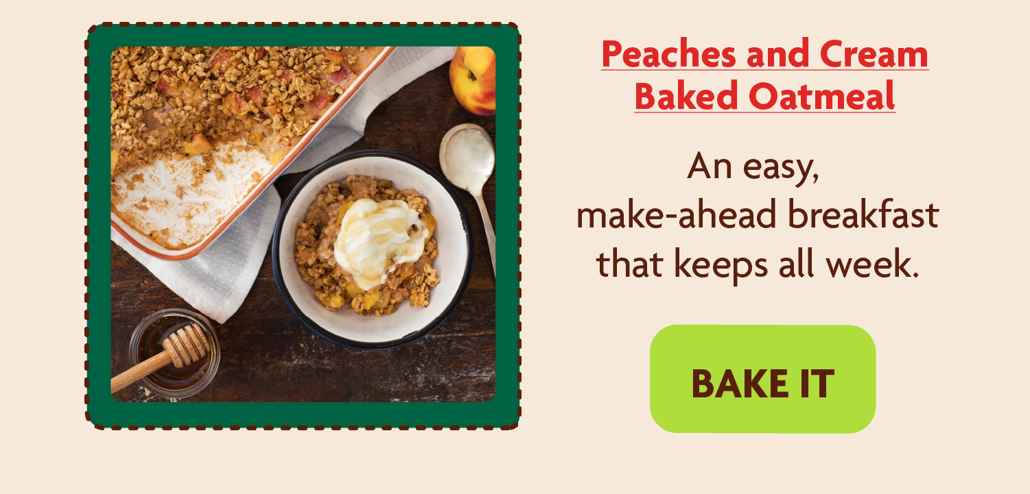 Peaches & Cream Baked Oatmeal