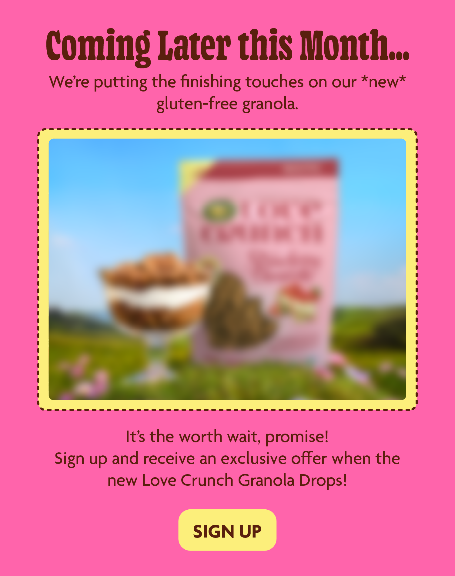 We’re putting the finishing touches on our *new* organic gluten-free granola.  It’s the worth wait 😉 promise! 