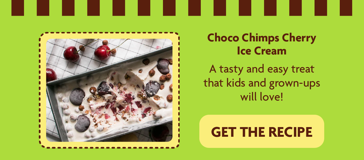 Choco Chimps Cherry Ice Cream   A tasty and easy treat that kids and grown-ups will love! 