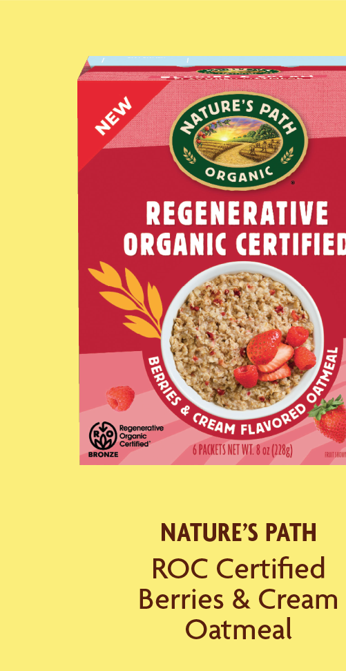 Regenerative Organic Certified Berries & Cream Instant Oatmeal