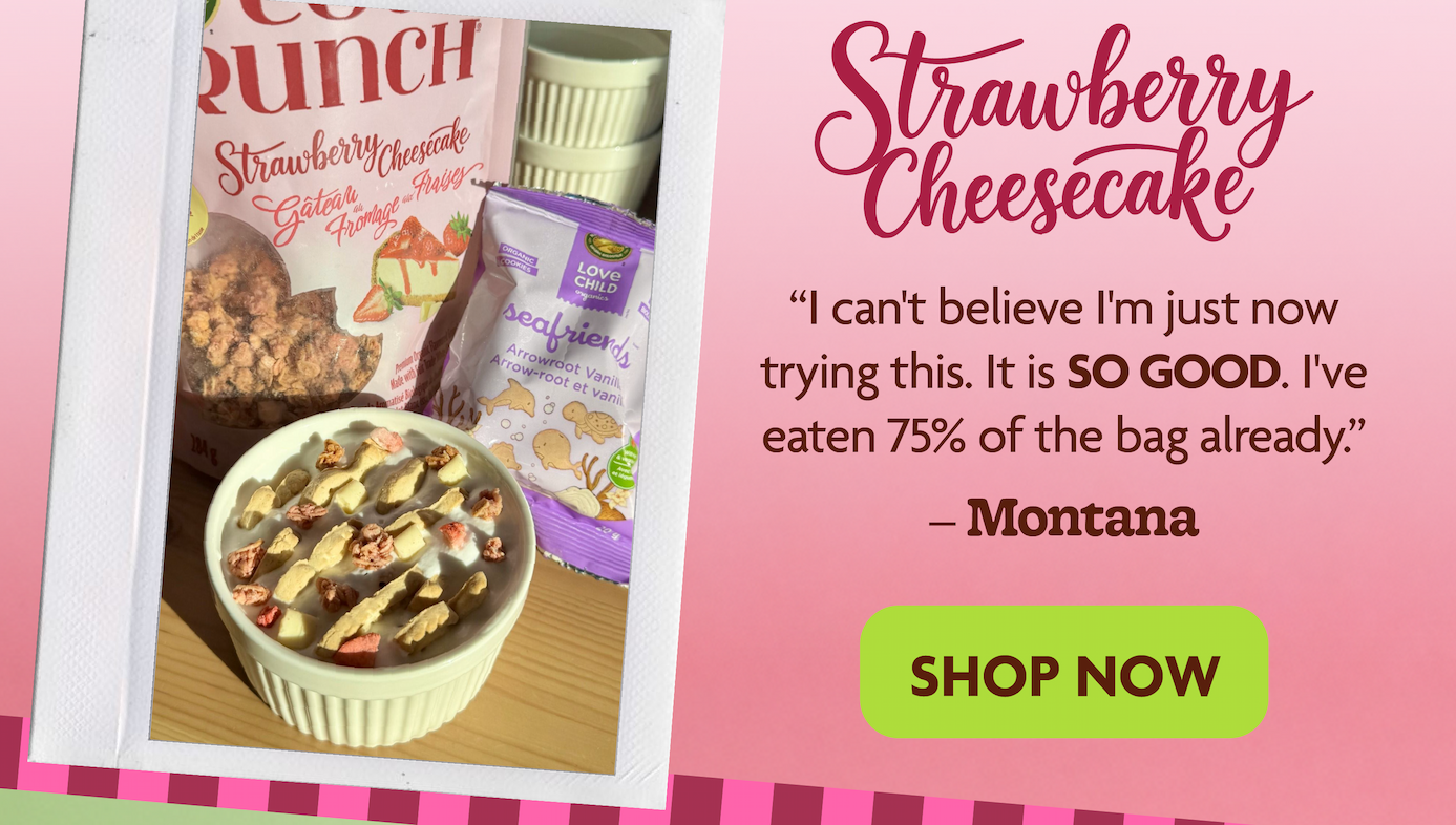 Strawberry Cheesecake. I can't believe I'm just now trying this. It is SO GOOD. I've eaten 75% of the bag already