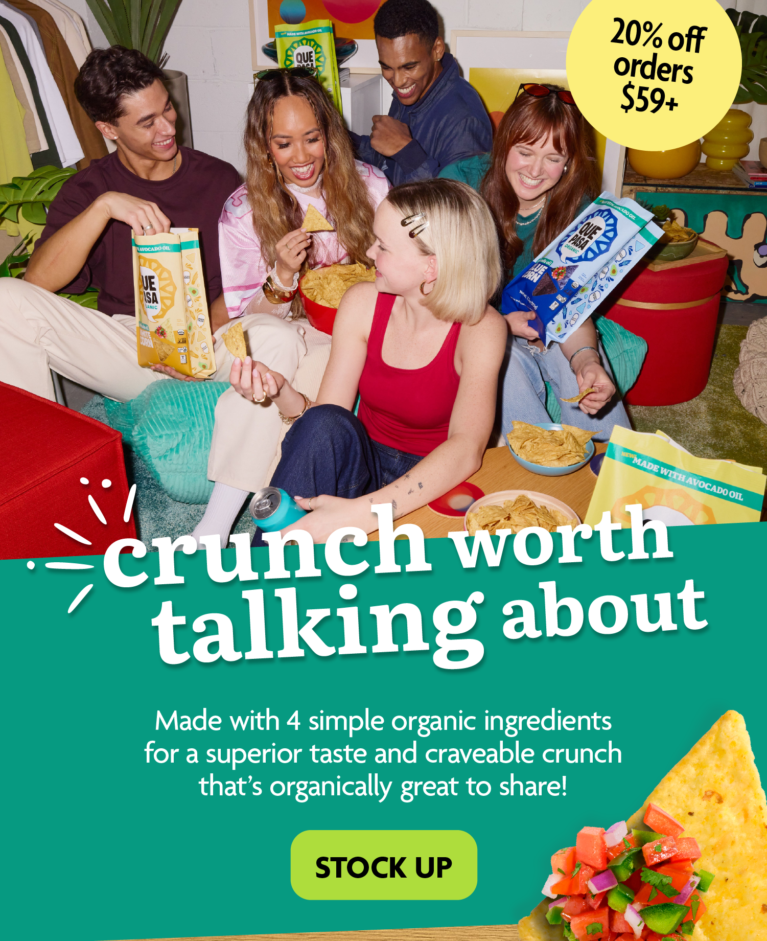 Crunch Worth Talking About. 20% OFF orders $59+