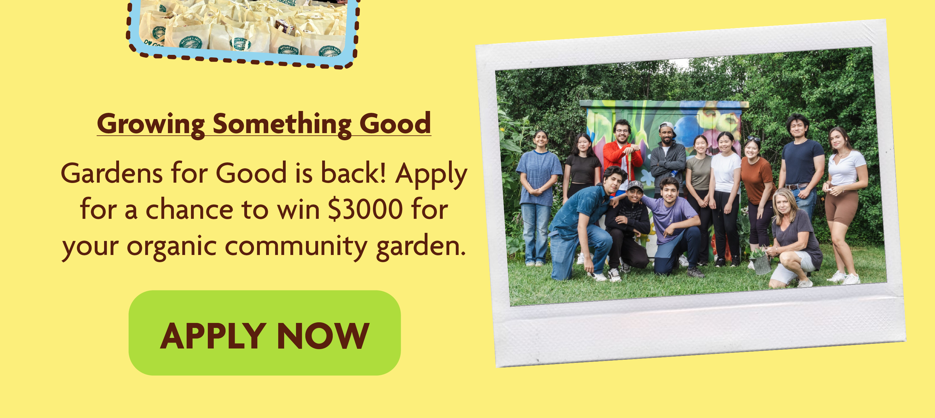 Gardens for Good is back! Apply for a chance to win $3000 for your community garden 