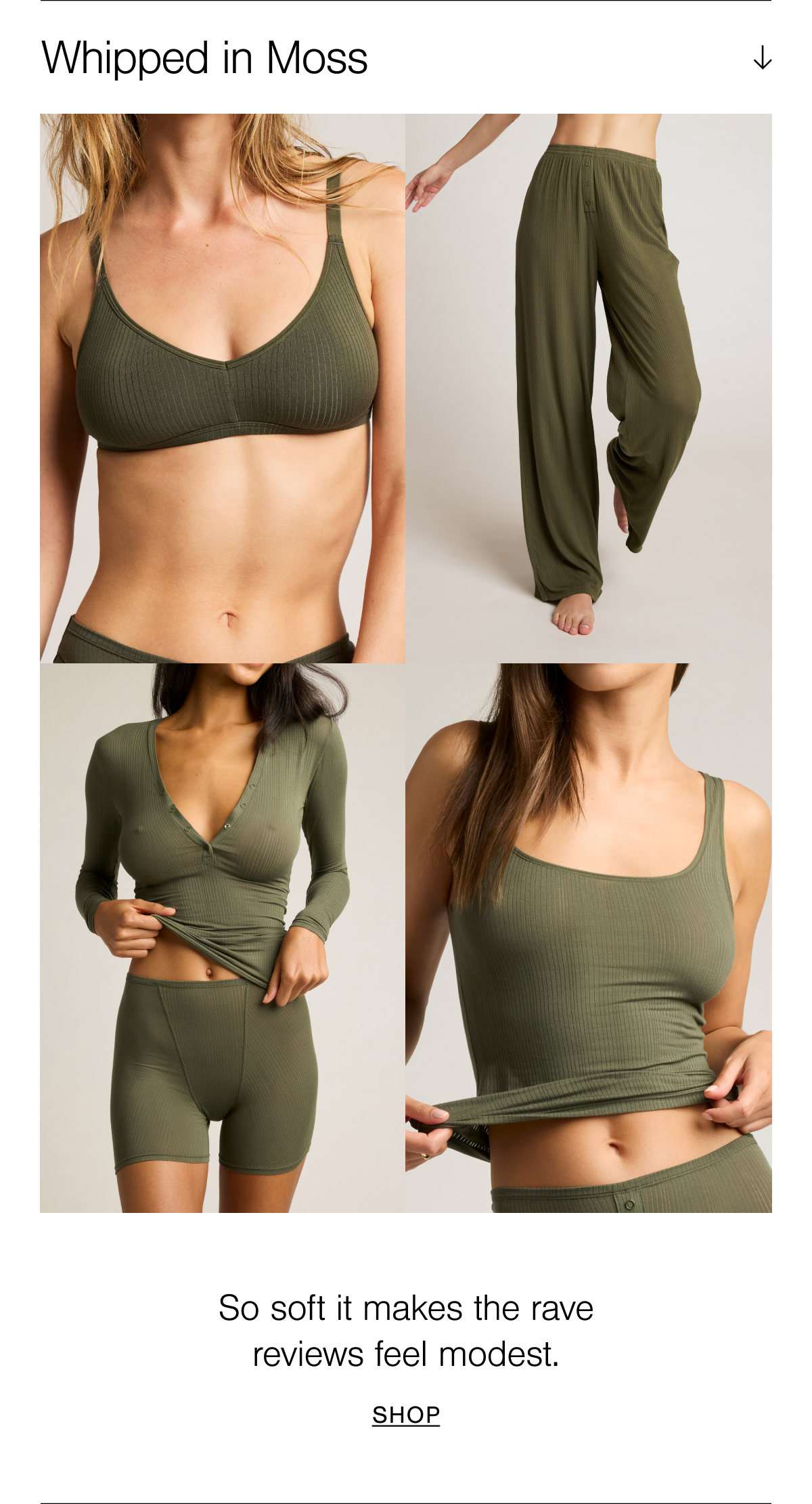 Unbelievably soft. Stylish and slightly sheer. Shop Whipped in Moss best sellers. 