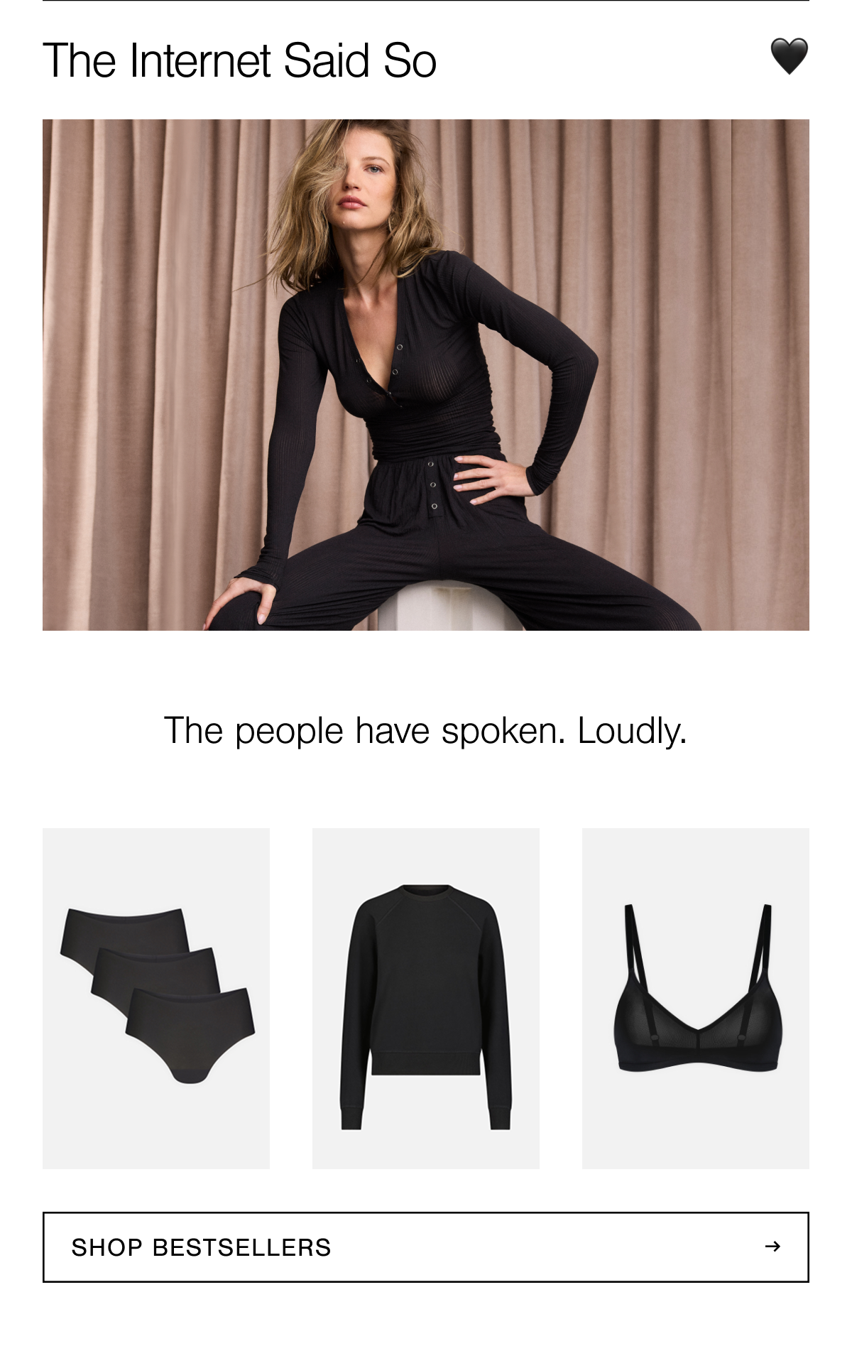 Fitted and buttery soft with a sexier deep v-neck henley paired with our wide-leg track pant with a perfect drape. Shop the Internet Said So gift guide. 