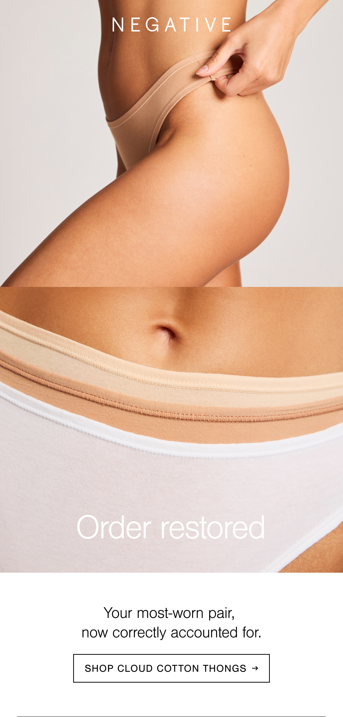 Hip-hugging low cut, uniquely soft and stretchy. Comes as a three-pack. Our classic Cotton fabric in a minimal, '90s throwback low-rise cut. Made with longer cotton fibers for a dreamy-soft and smoothing texture. A perfect 3 pack featuring White, Oat, and Buff.