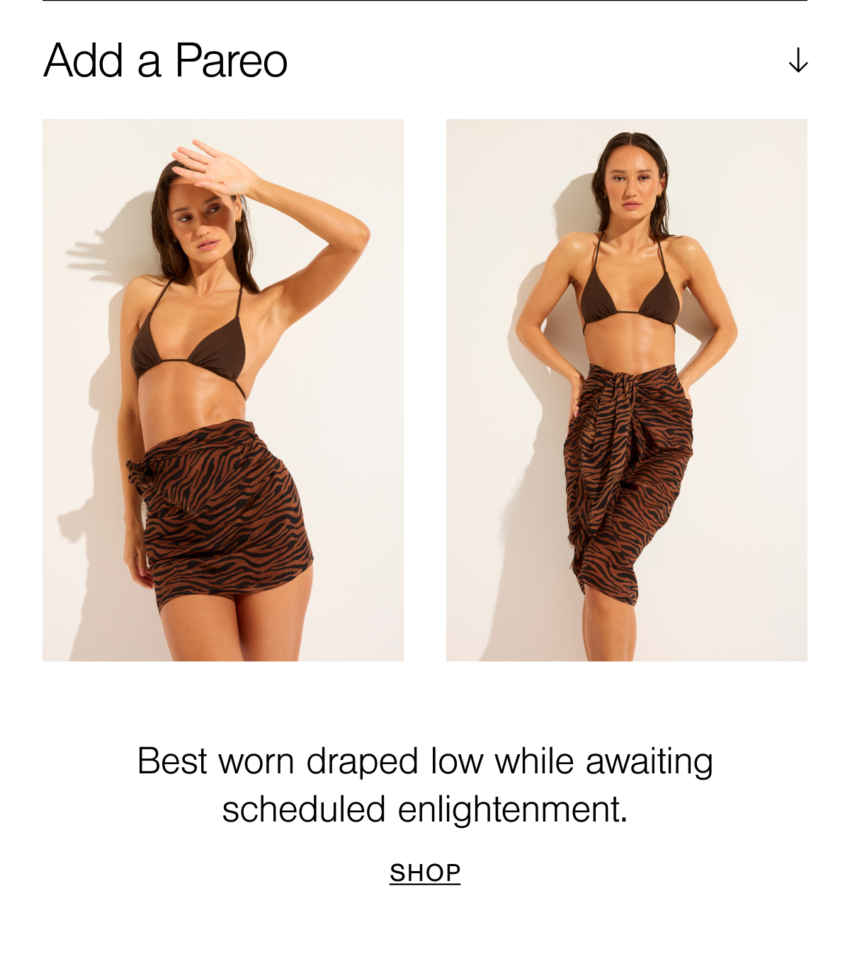 Featuring our new Pareo in Tigre. An ultra-luxe, drapey silk cotton blend with a gossamer feel.
