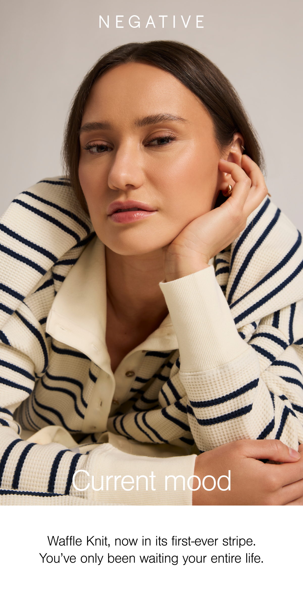 Introducing Waffle Knit in its first-ever stripe. Shop Sailor.