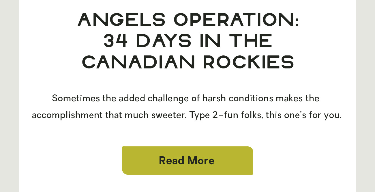 Angels Operation: 34 Days in the Canadian Rockies