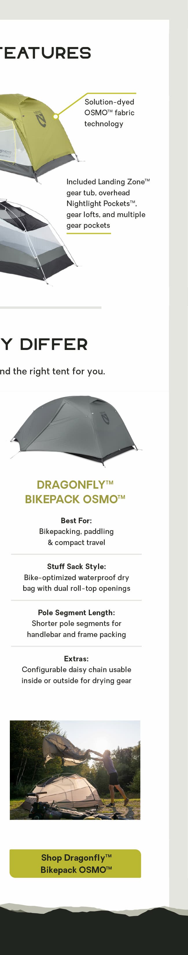 Dragonfly™ Bikepack OSMO™ Ultralight Backpacking Tent