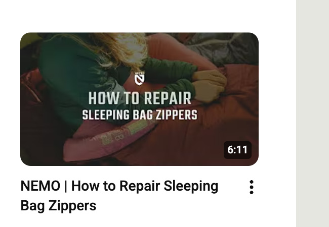 How to Repair Sleeping Bag Zippers