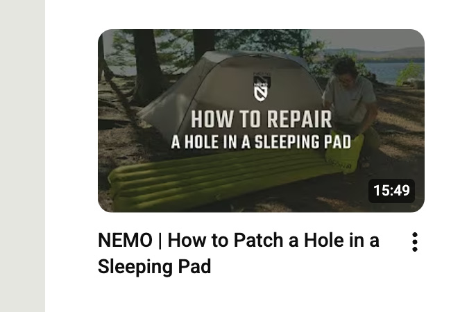 How to Patch a Hole in a Sleeping Pad