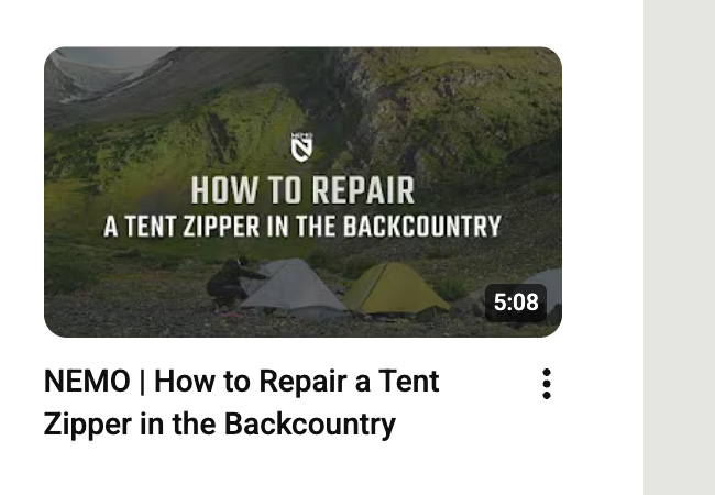 How to Repair a Tent Zipper in the Backcountry