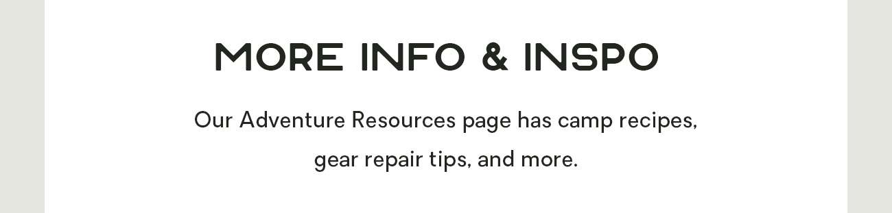 More Info and Inspo
