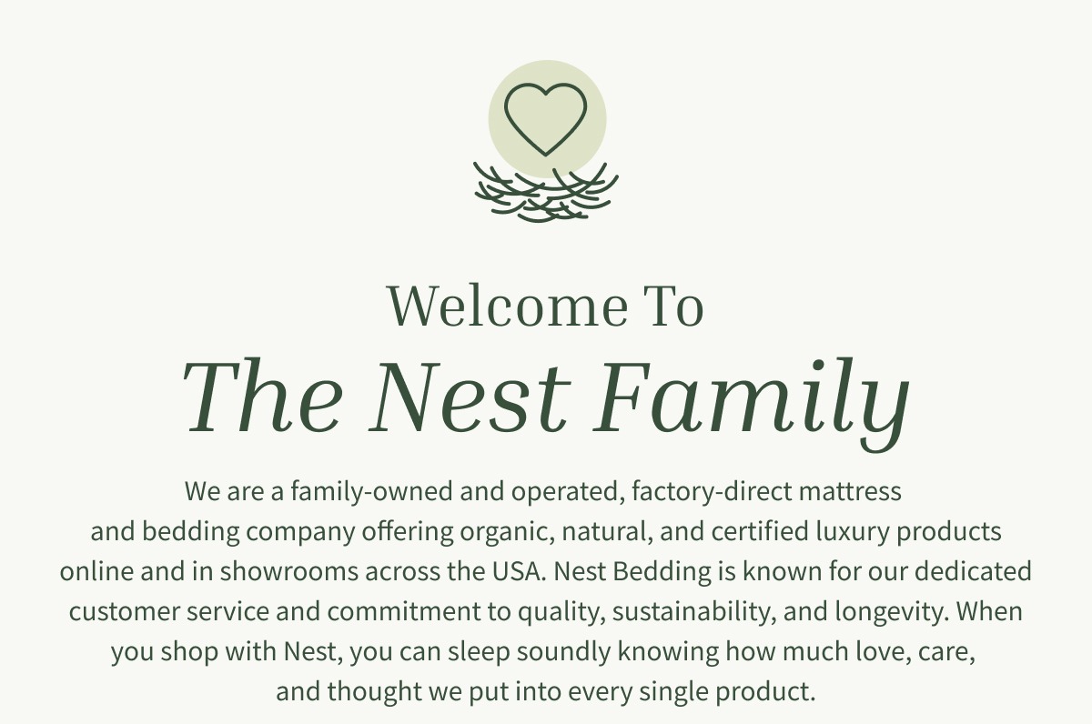 welcome to the nest family, shop now