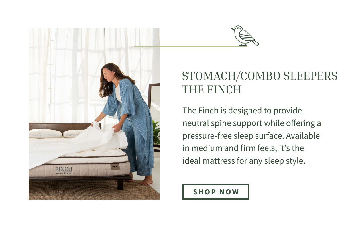 shop the finch, for stomach/combo sleepers