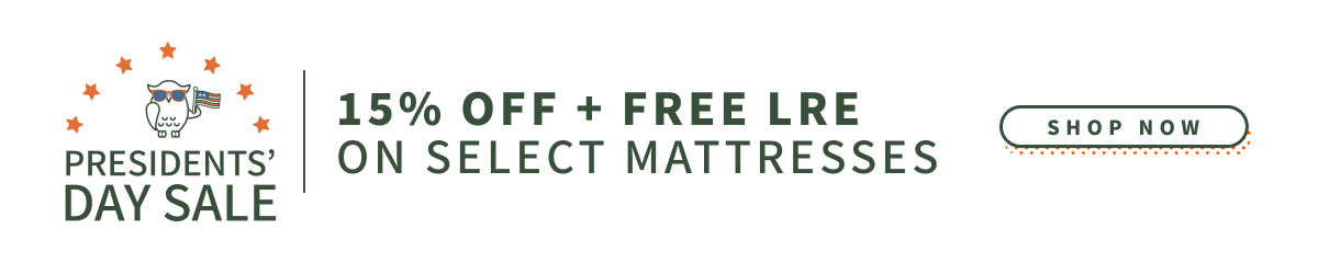 tap to shop presidents day mattress sale, 15% off select mattresses