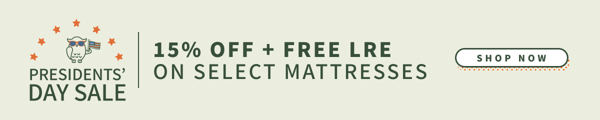 tap to shop pres day mattress sale, 15% off select mattresses