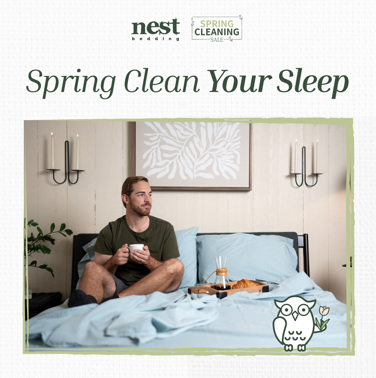 tap to shop spring cleaning sale - 60% off luxury bedding & more