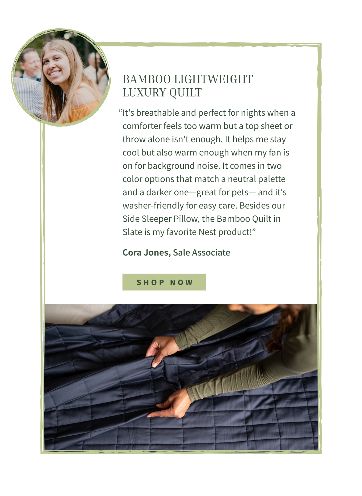 tap to shop bamboo lightweight luxury quilt