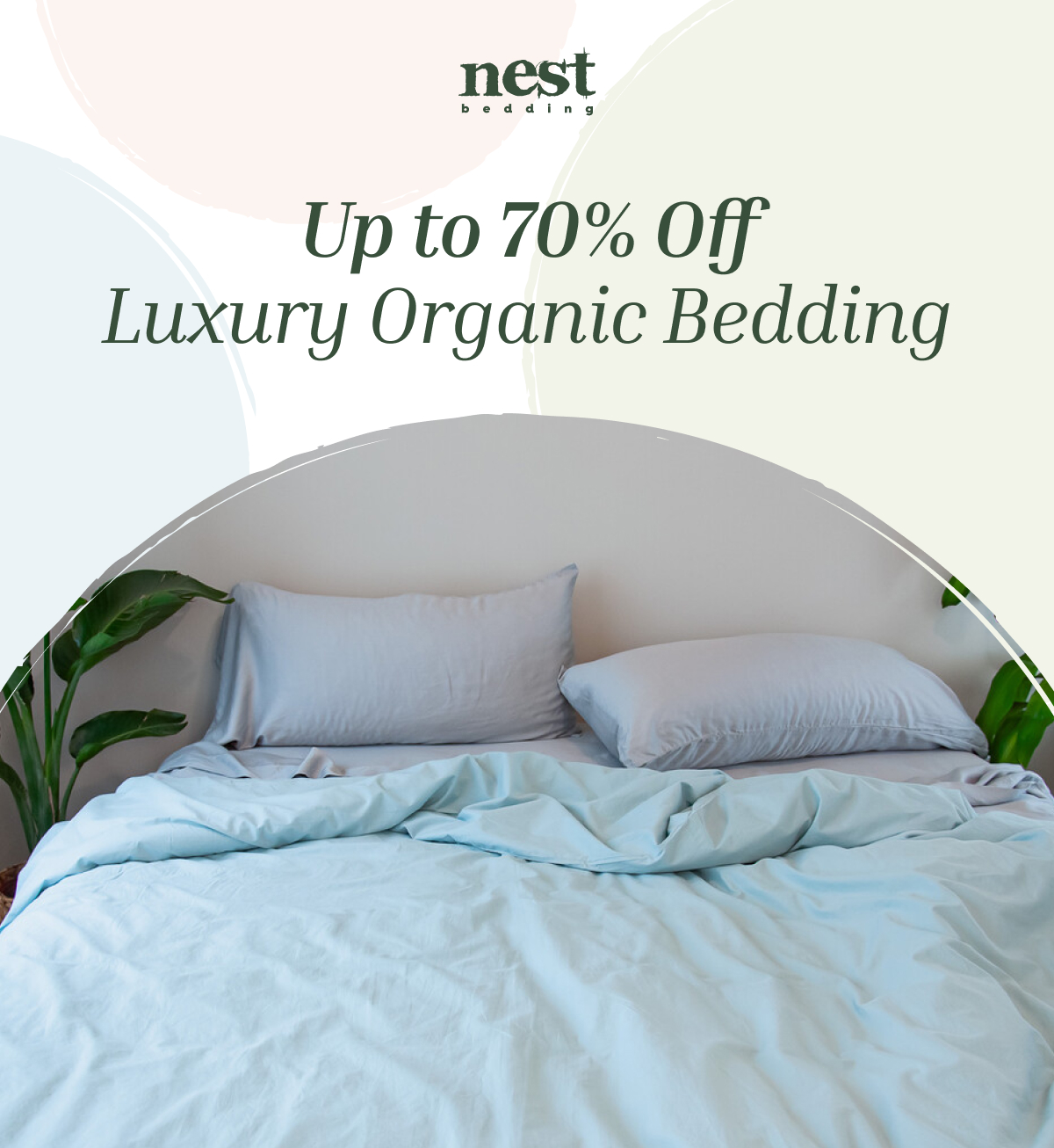 tap to shop spring cleaning sale - up to 70% off luxury bedding & more