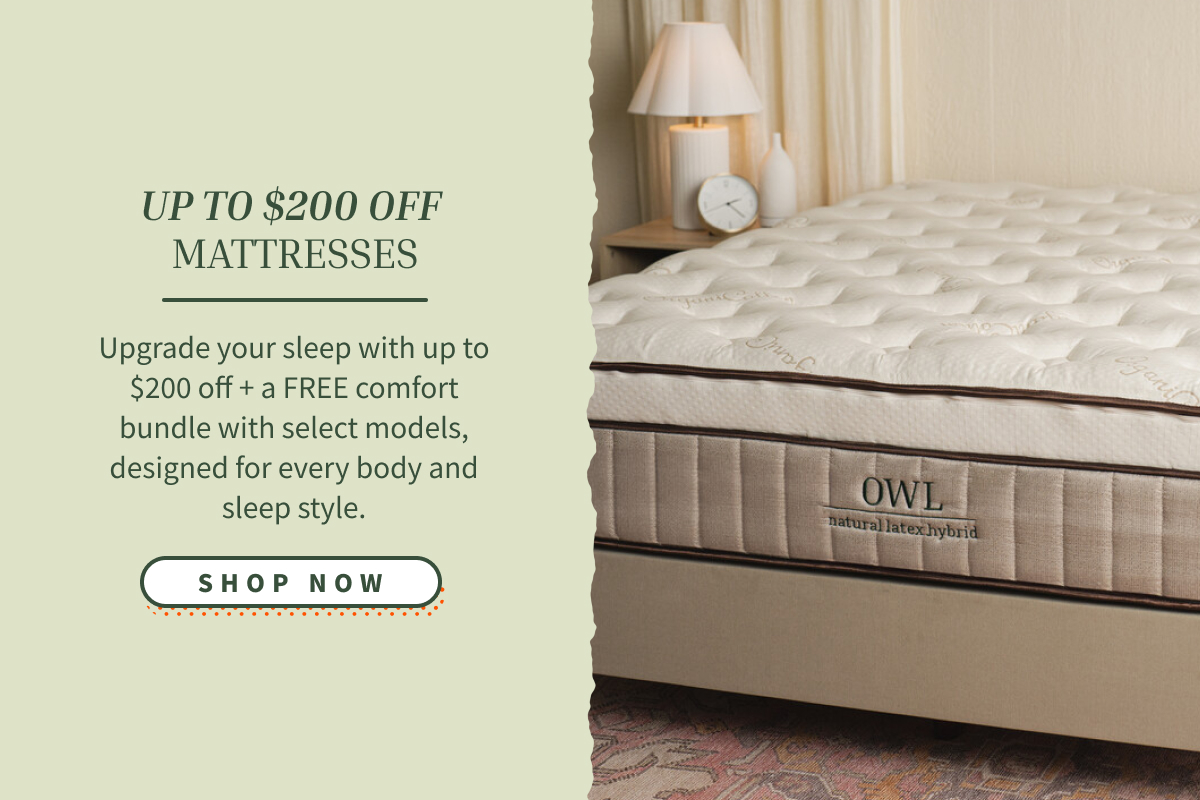 tap to get up to $200 off + a free comfort bundle with select mattresses
