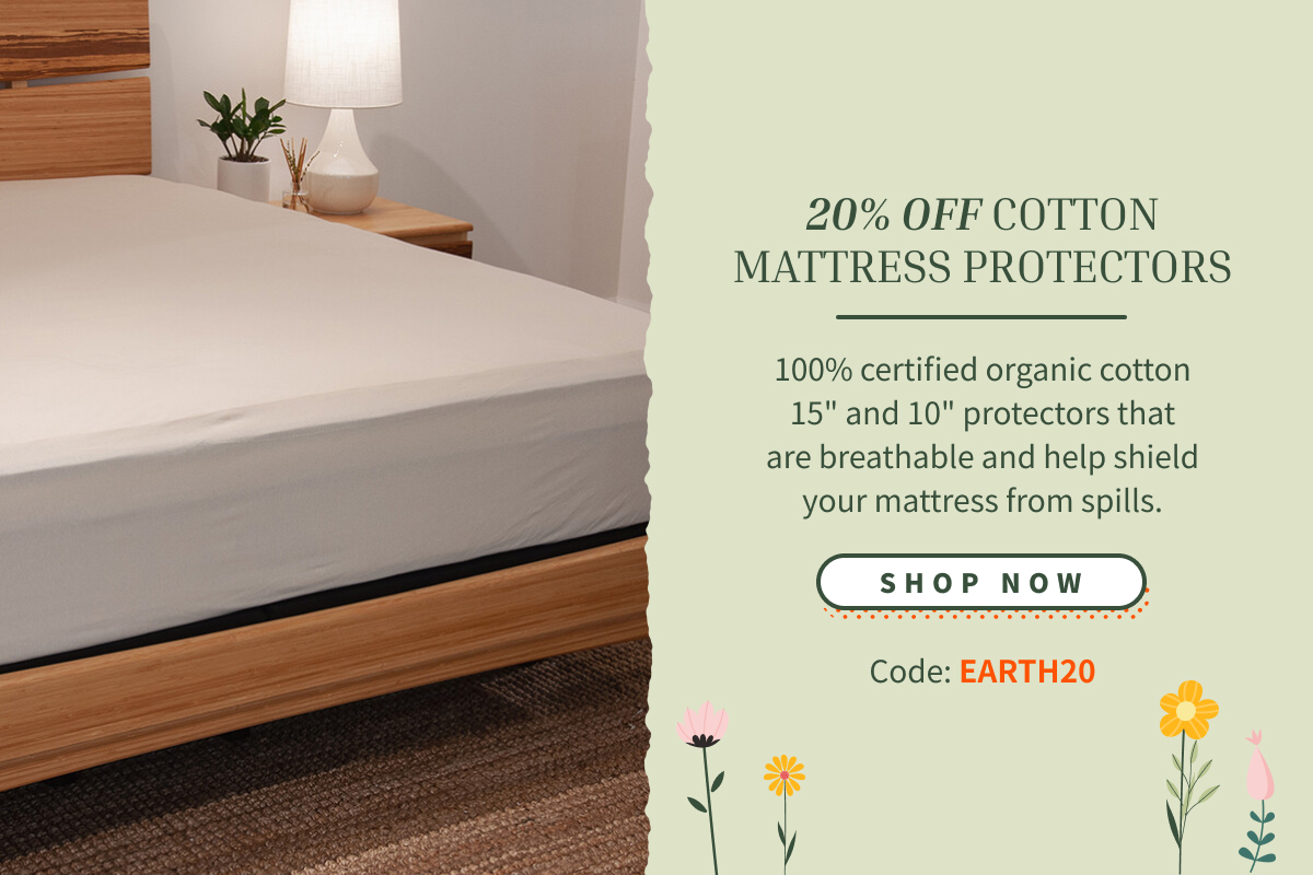 tap to shop 20% off select mattress toppers; Earth20