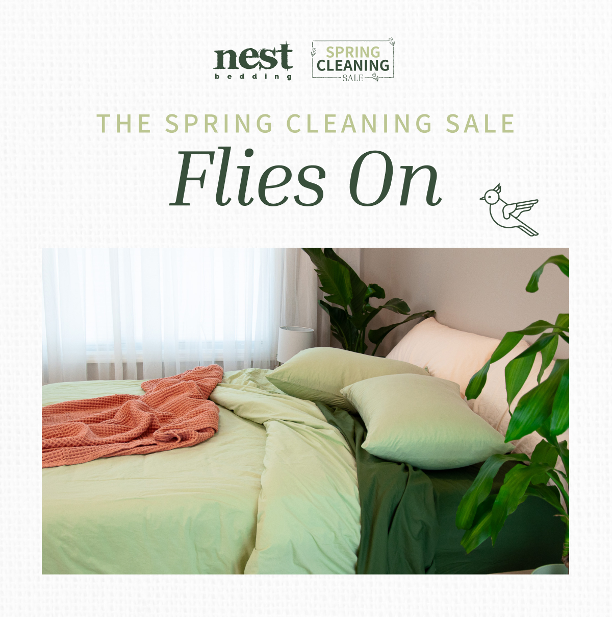 tap to shop spring cleaning sale - up to 70% off luxury bedding & more