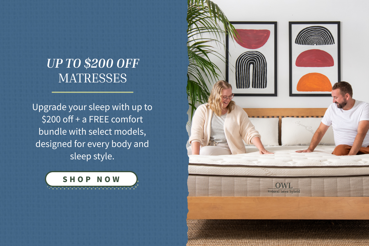tap to get up to $200 off + a free comfort bundle with select mattresses