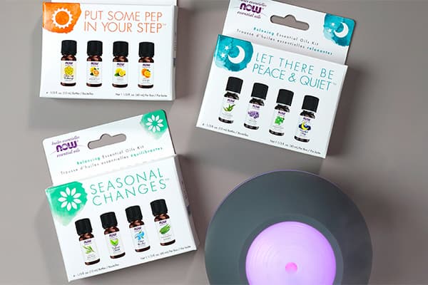 NOW Essential Oils Kits and diffuser