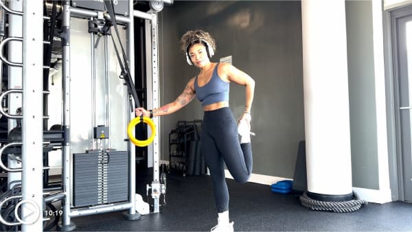 Monica Jones guides you through this circuit focused on suspension equipment training to build muscle and stabilize the joints.