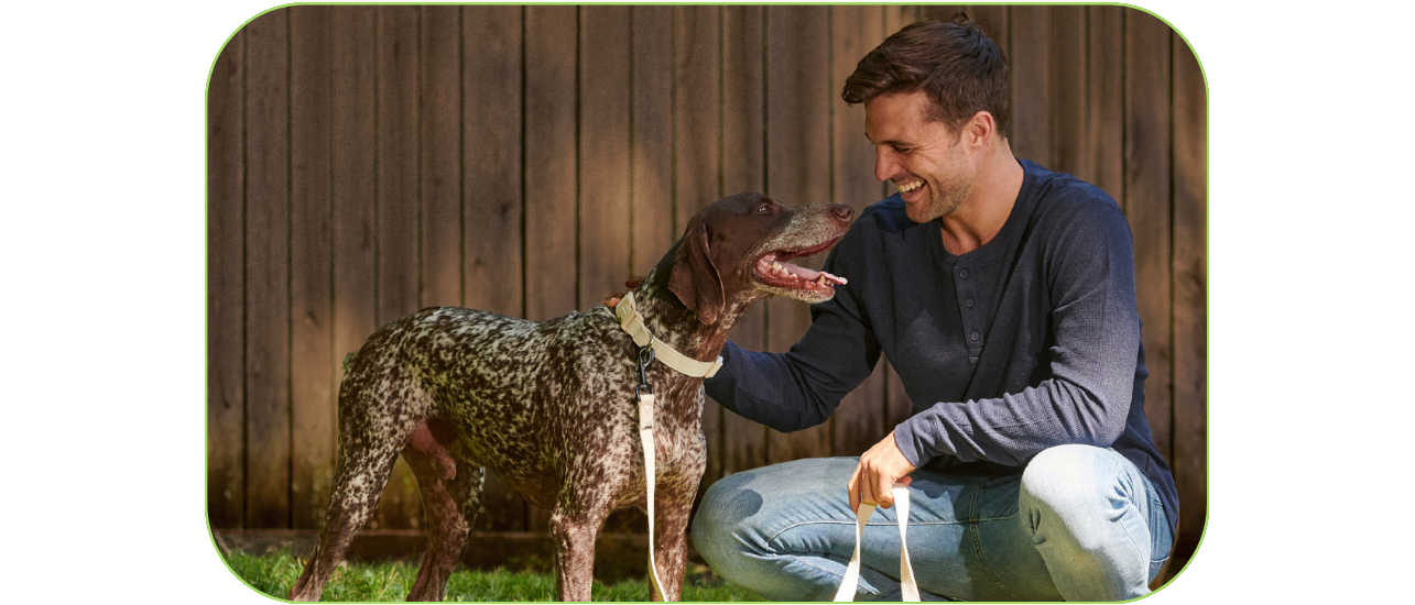 man with dog