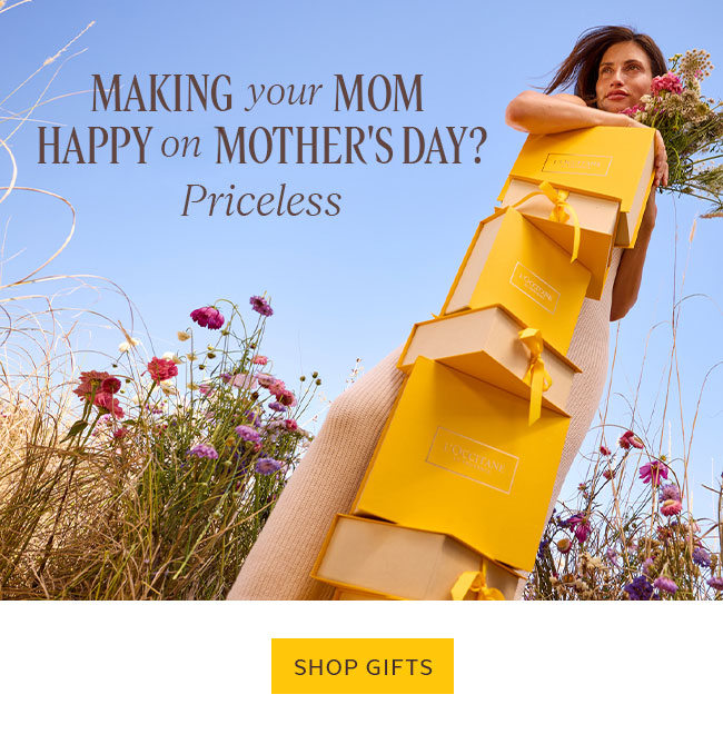 MAKING YOUR MOM HAPPY ON MOTHER'S DAY? PRICELESS | SHOP GIFTS