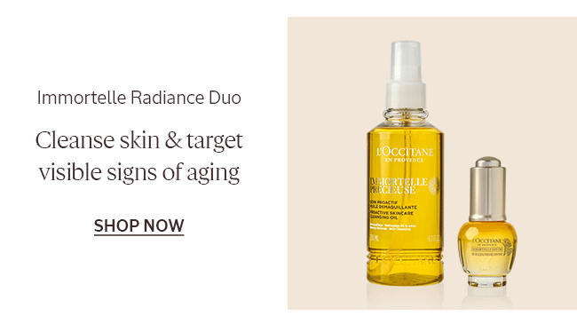 IMMORTELLE RADIANCE DUO | CLEANSE SKIN & TARGET VISIBLE SIGNS OF AGING | SHOP NOW